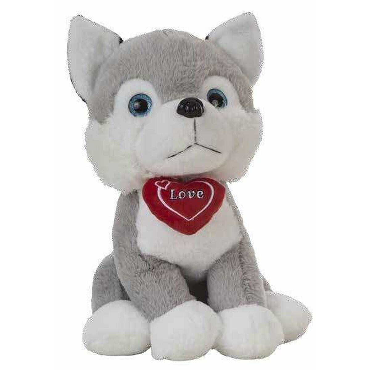 Fluffy toy Husky Heart 36 cm-0