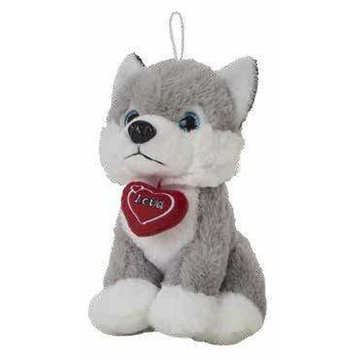 Fluffy toy Husky Heart 28 cm-0