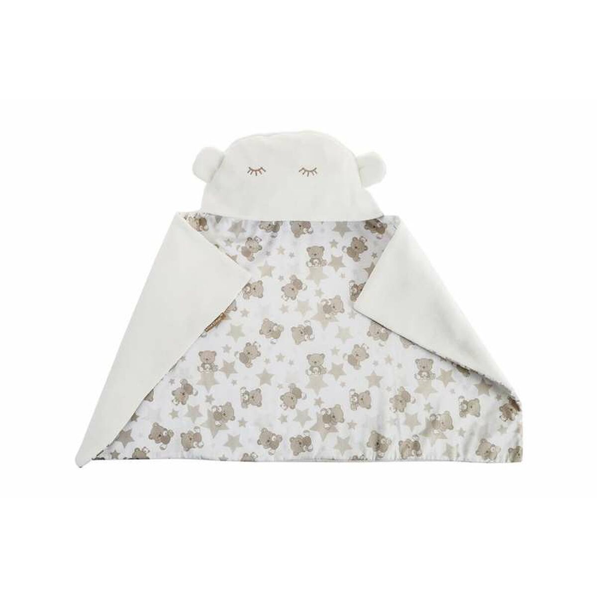 Baby blanket Reversible With hood 90 x 66 cm osos-0