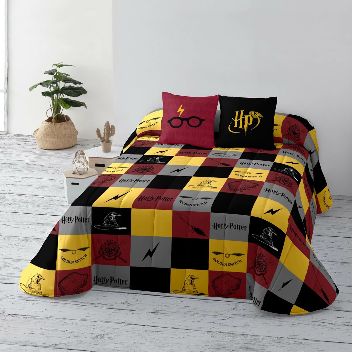 Bedspread (quilt) Harry Potter Hogwarts Multicolour Bed 180 cm-0