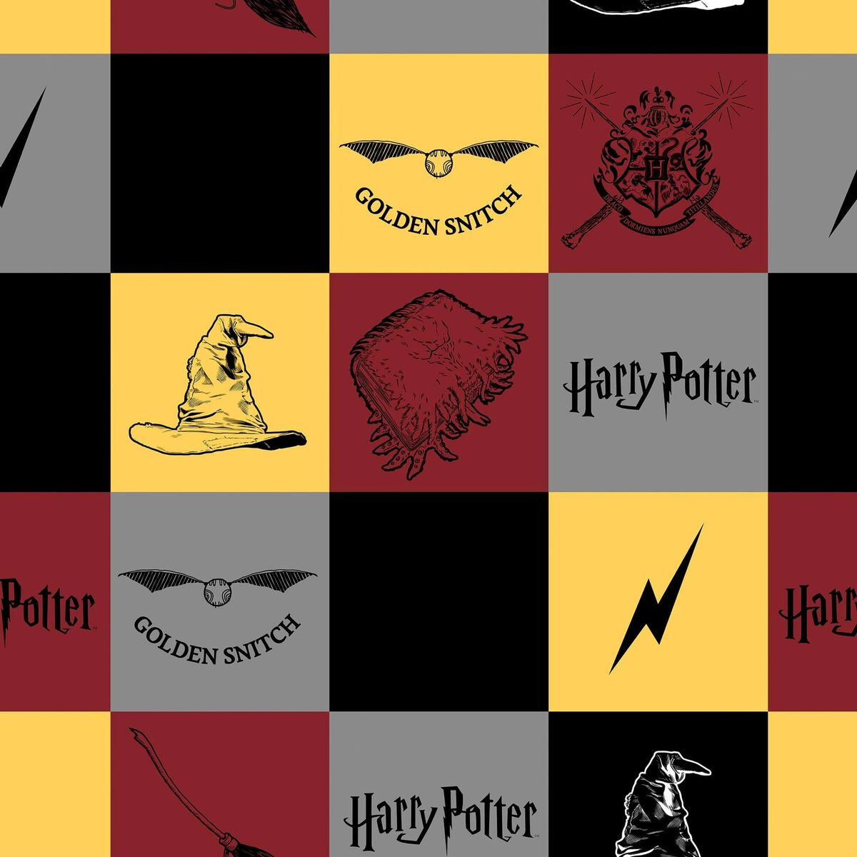 Bedspread (quilt) Harry Potter Hogwarts Multicolour Bed 180 cm-1