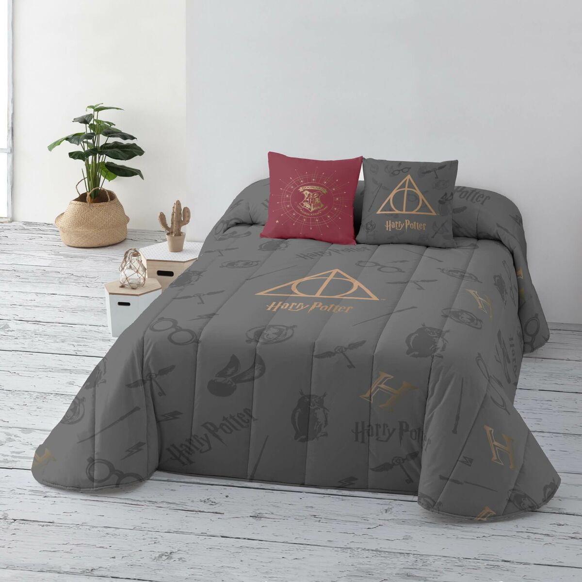 Bedspread (quilt) Harry Potter Deathly Hallows Multicolour Bed 135 cm-0