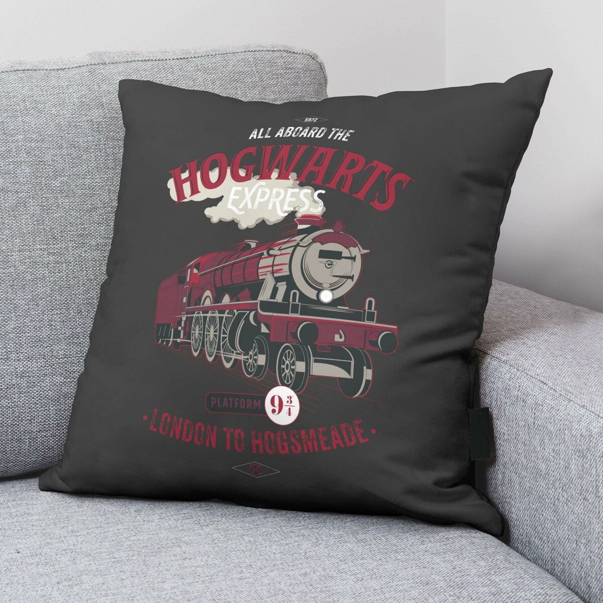 Cushion cover Harry Potter Aboard Multicolour Dark grey 50 x 50 cm-1