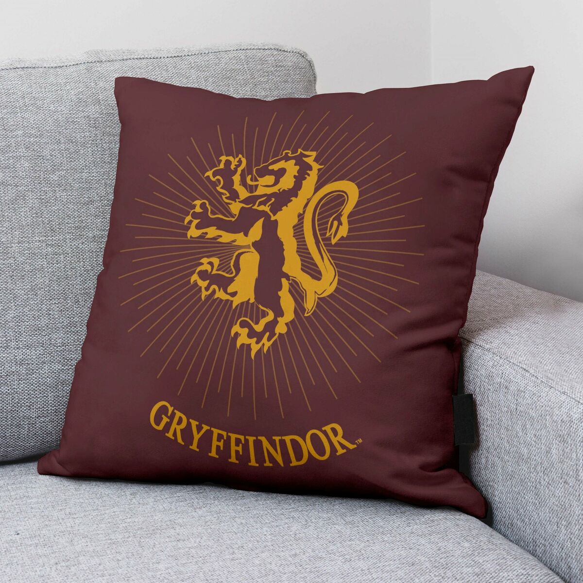 Cushion cover Harry Potter Gryffindor Sparkle Multicolour Burgundy 50 x 50 cm-0