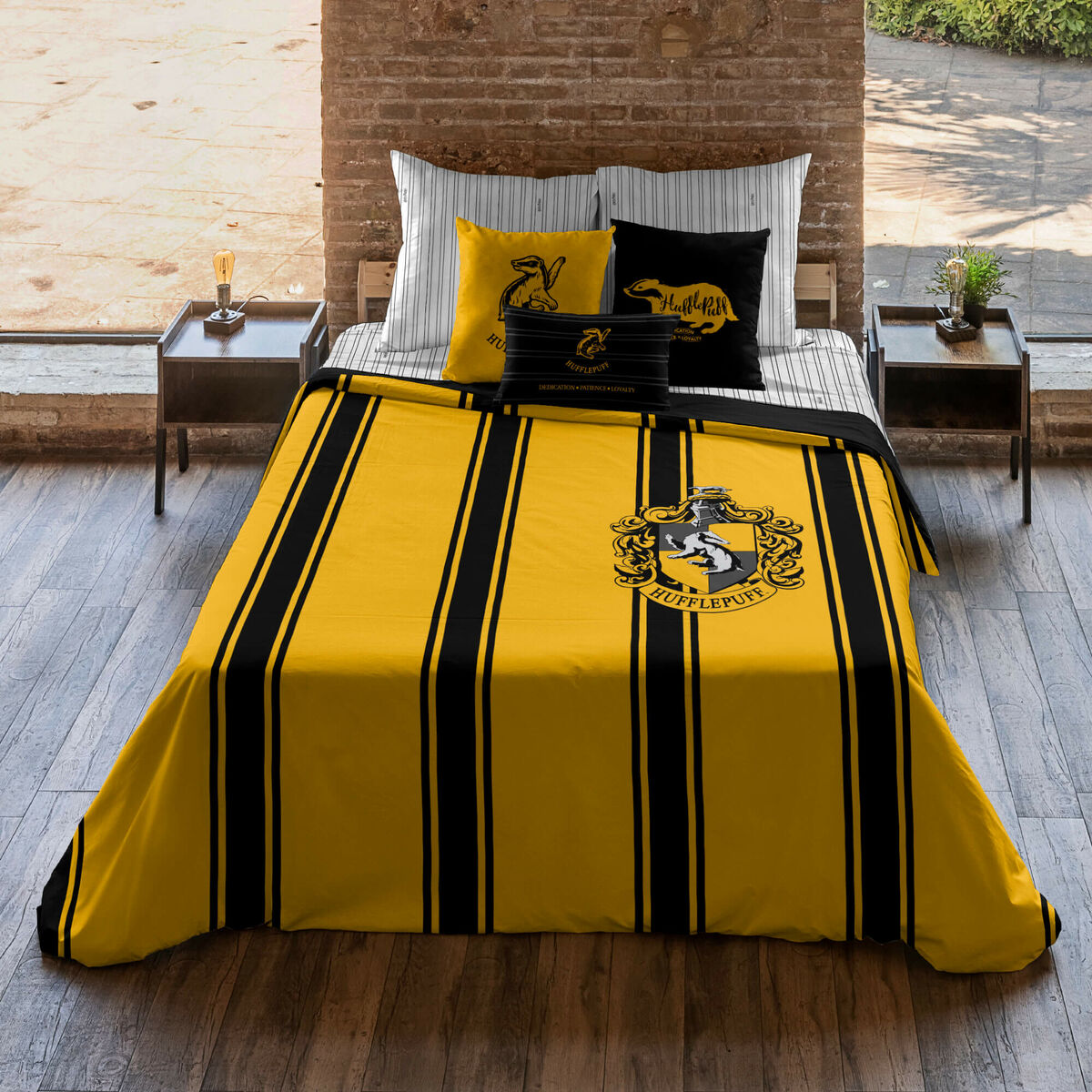 Nordic cover Harry Potter Hufflepuff Yellow Black Multicolour 175 Threads 140 x 200 cm Single-3