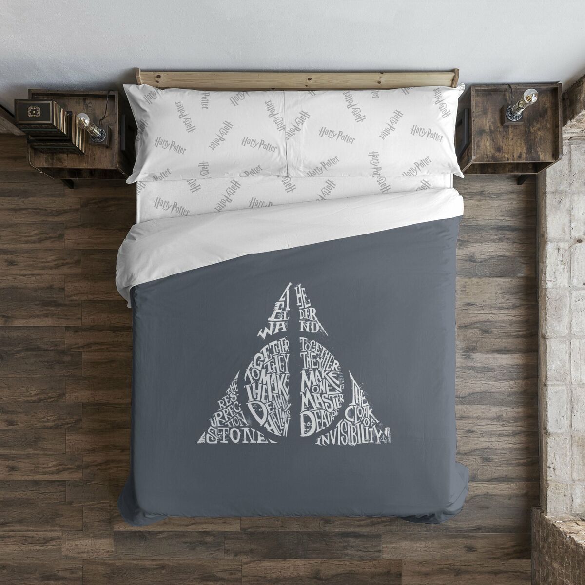 Nordic cover Harry Potter Deathly Hallows Multicolour 175 Threads 140 x 200 cm Single-0