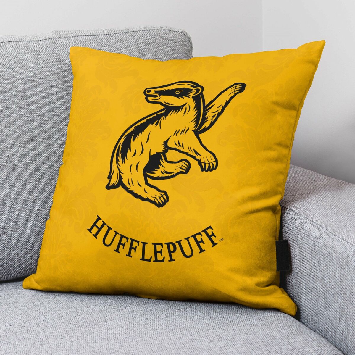 Cushion cover Harry Potter Hufflepuff Yellow Multicolour 50 x 50 cm-1