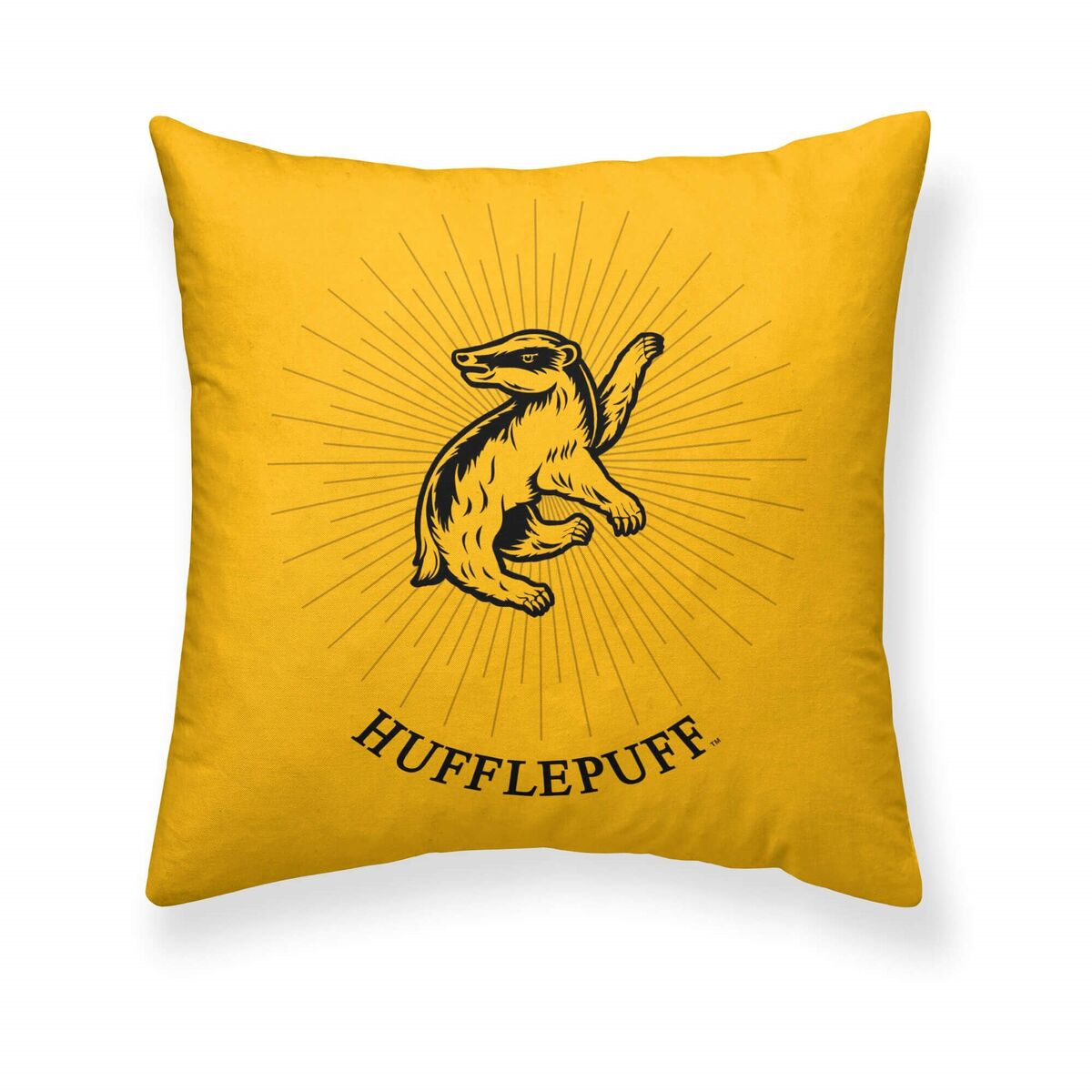 Cushion cover Harry Potter Hufflepuff Yellow Multicolour 50 x 50 cm-0