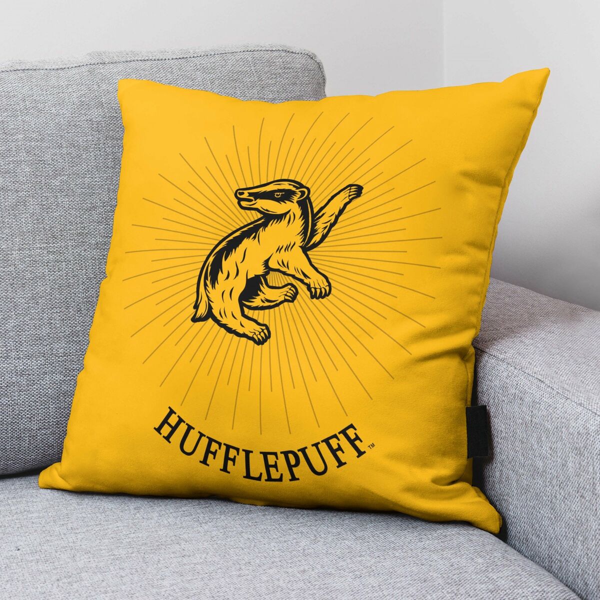 Cushion cover Harry Potter Hufflepuff Yellow Multicolour 50 x 50 cm-1