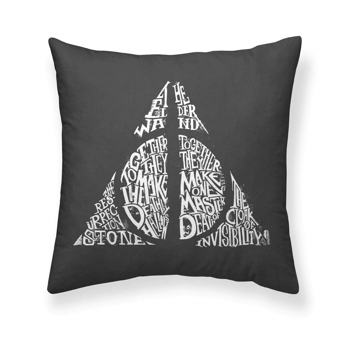 Cushion cover Harry Potter Dealthy Hallows Black Multicolour 50 x 50 cm-0