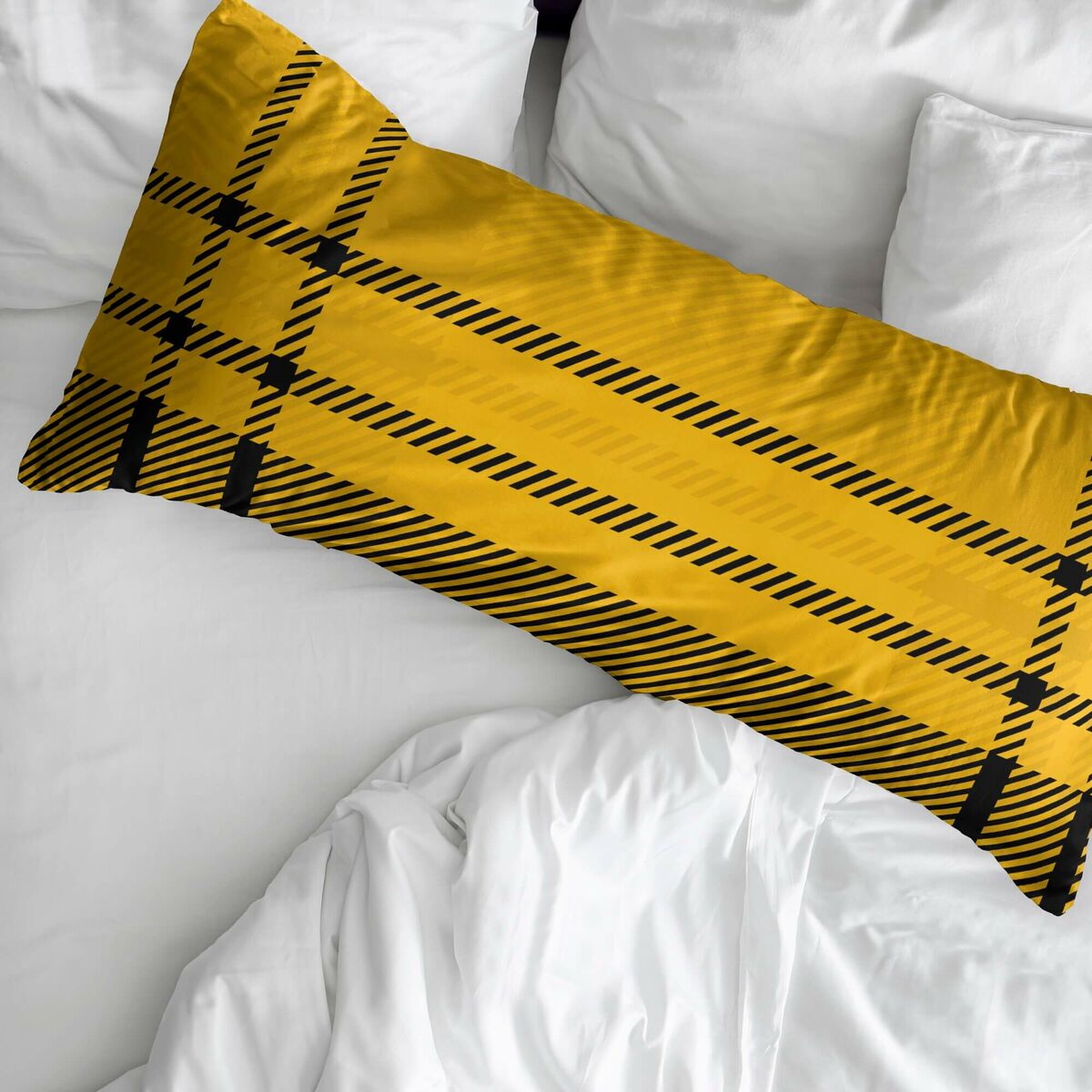 Pillowcase Harry Potter Hufflepuff Multicolour 175 Threads 80x80cm-1