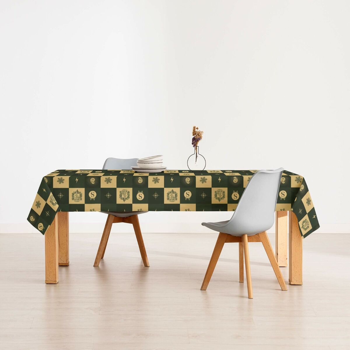 Stain-proof resined tablecloth Harry Potter Slytherin Multicolour 100 x 150 cm-1