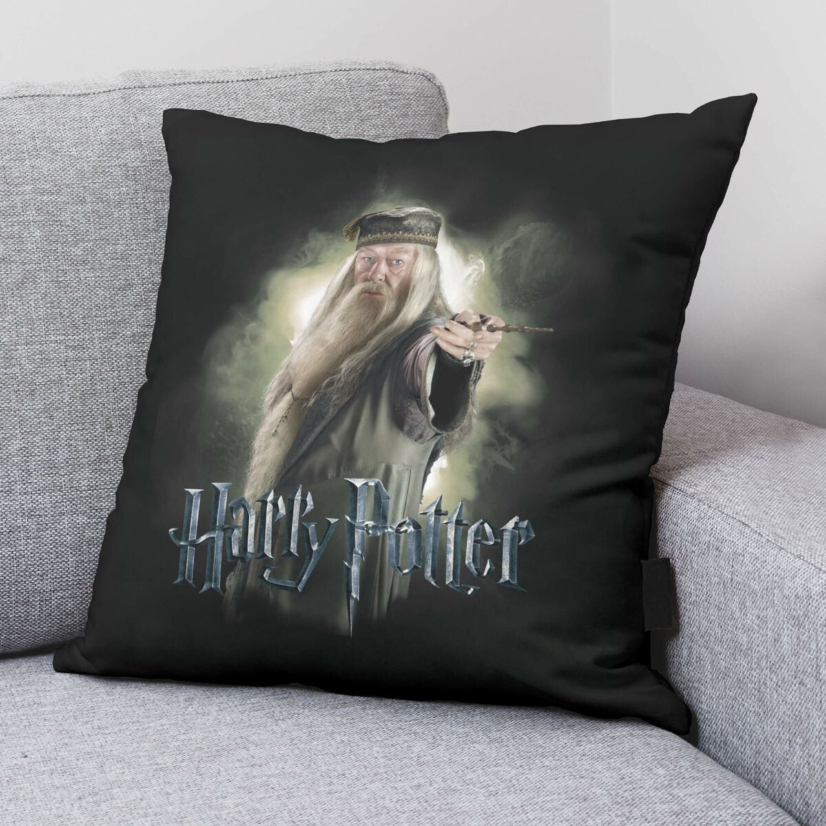 Cushion cover Harry Potter Dumbledore Black Multicolour 50 x 50 cm-1