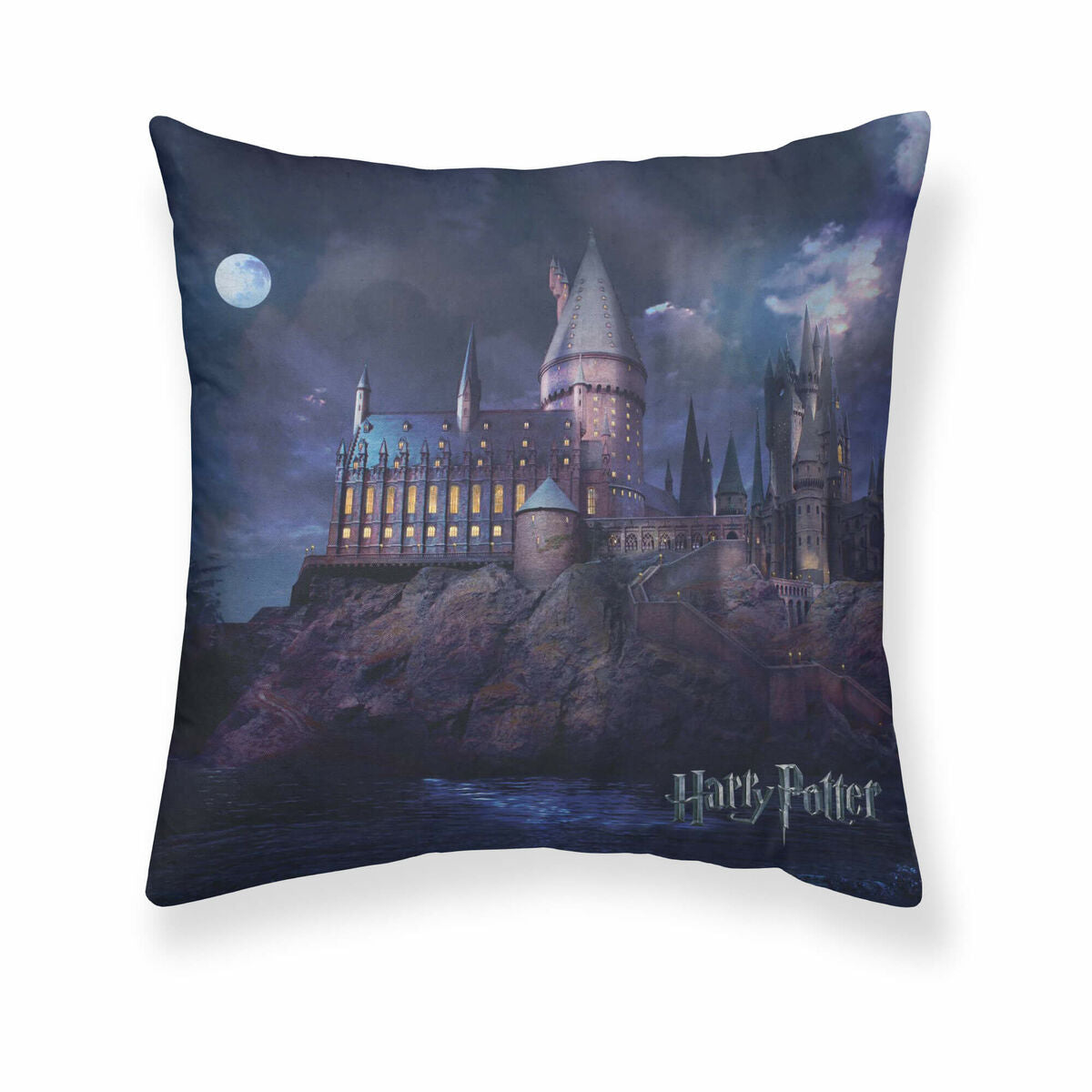 Cushion cover Harry Potter Go to Hogwarts Multicolour Navy Blue 50 x 50 cm-0