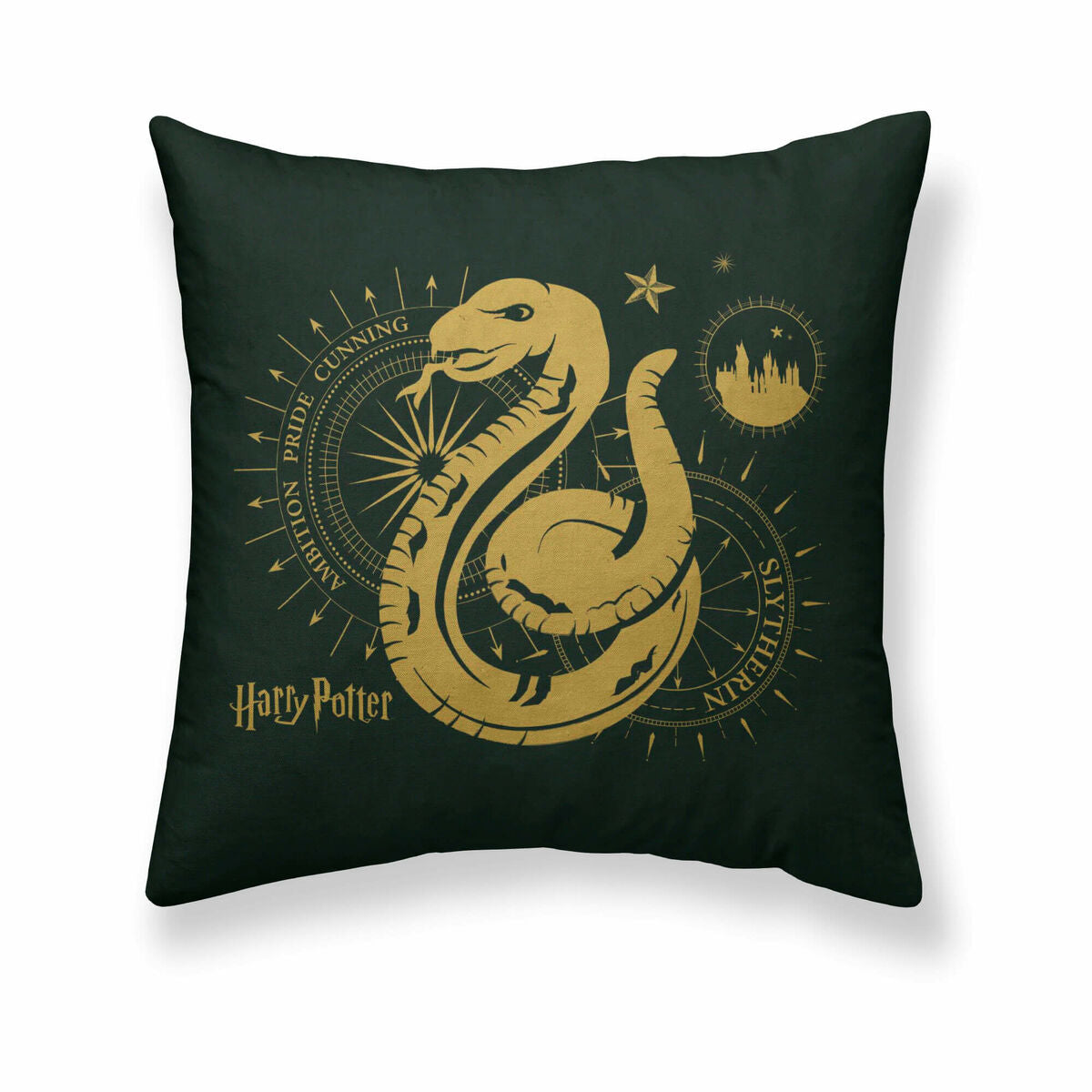 Cushion cover Harry Potter Slytherin Multicolour 50 x 50 cm-0