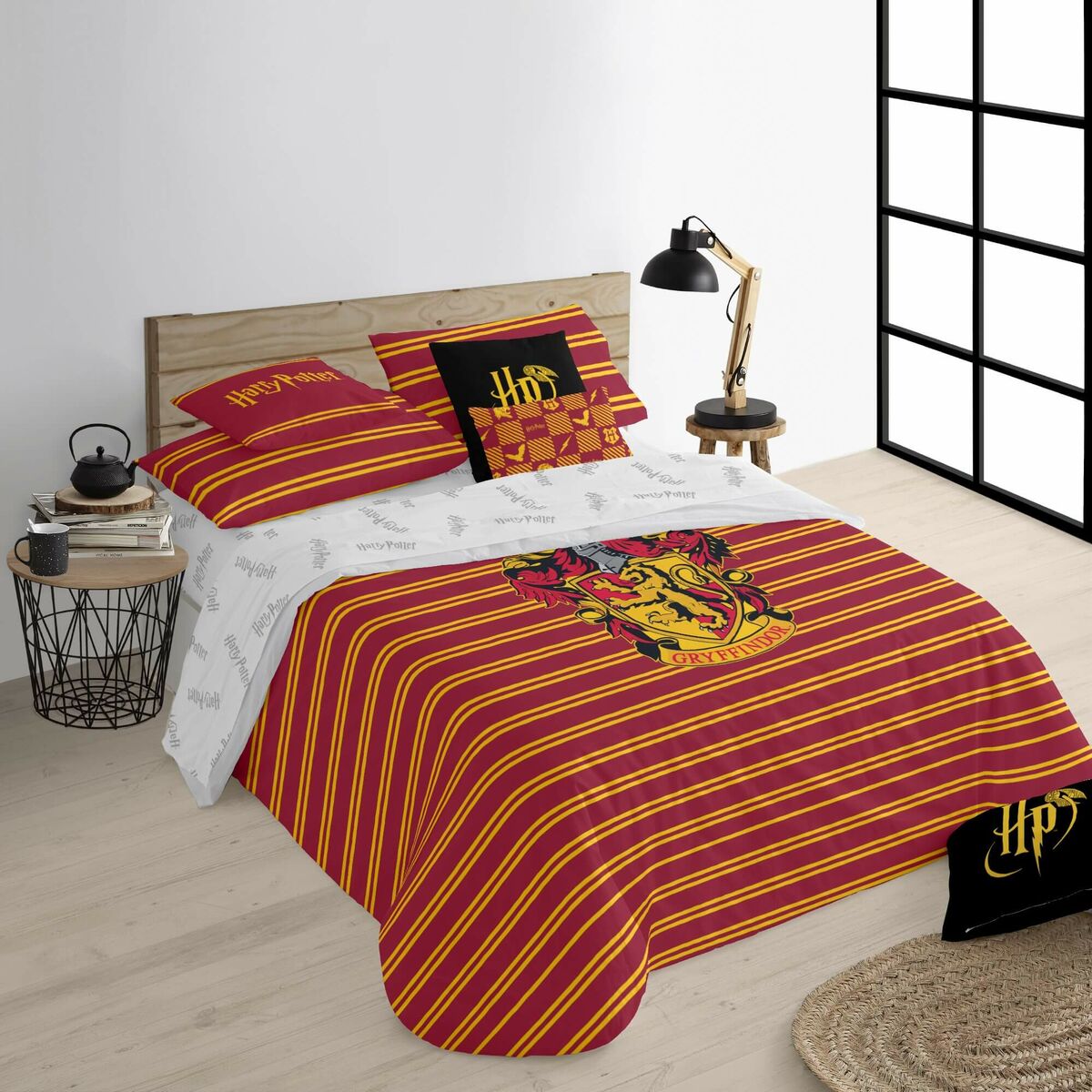 Nordic cover Harry Potter Gryffindor Shield Multicolour 175 Threads 240 x 220 cm King size-6