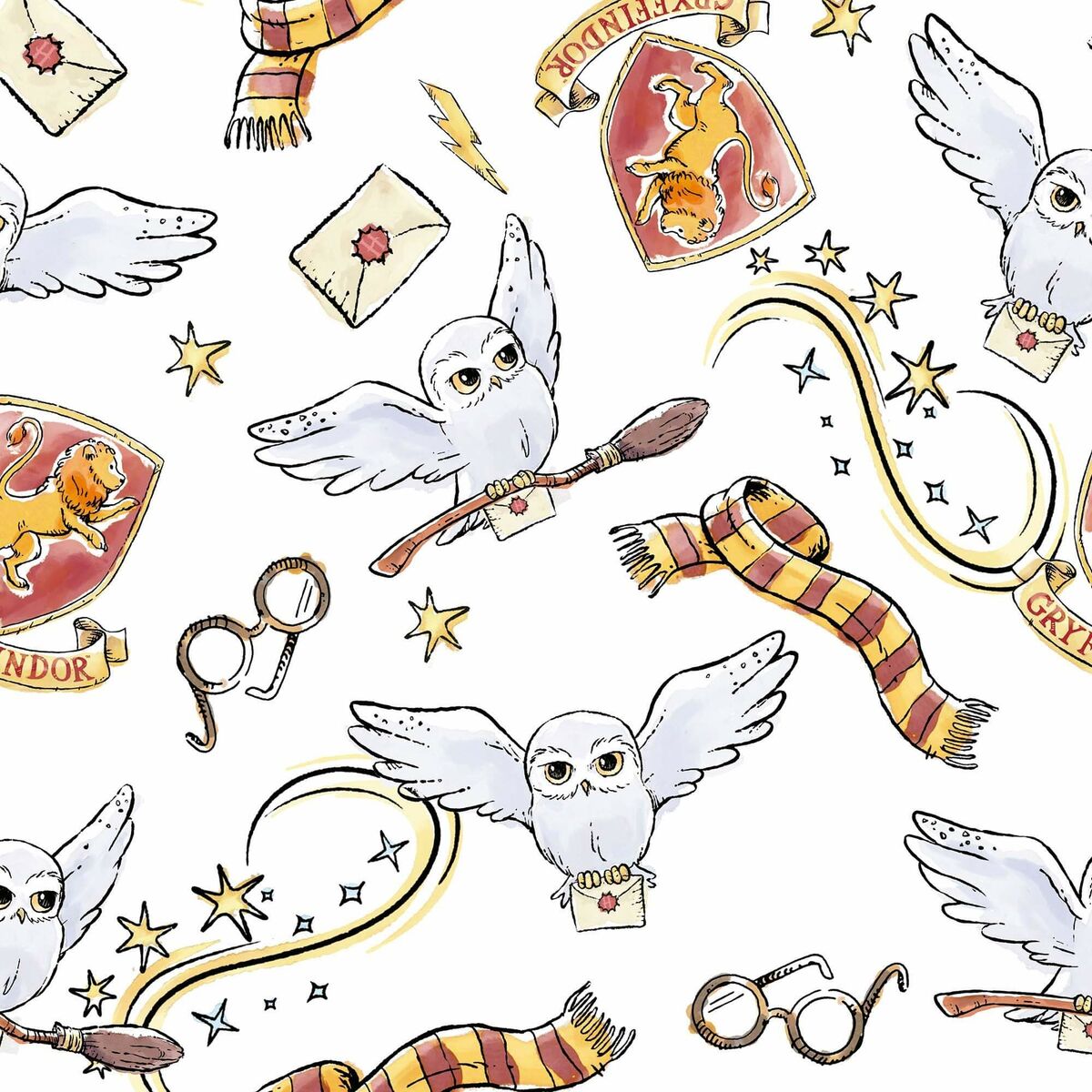 Nordic cover Harry Potter Hedwig Multicolour 175 Threads 180 x 220 cm Single-1