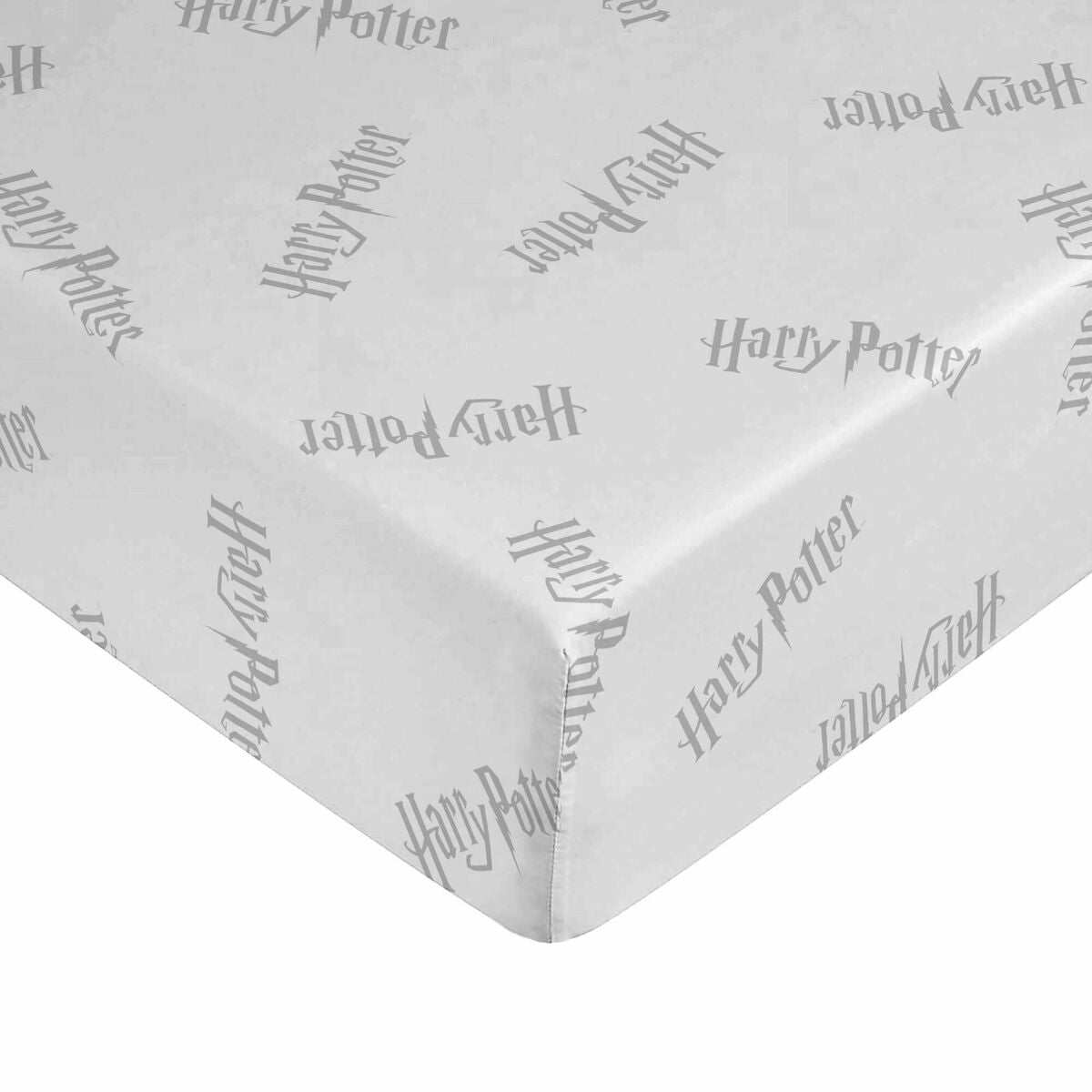 Fitted sheet Harry Potter White Grey Single-0