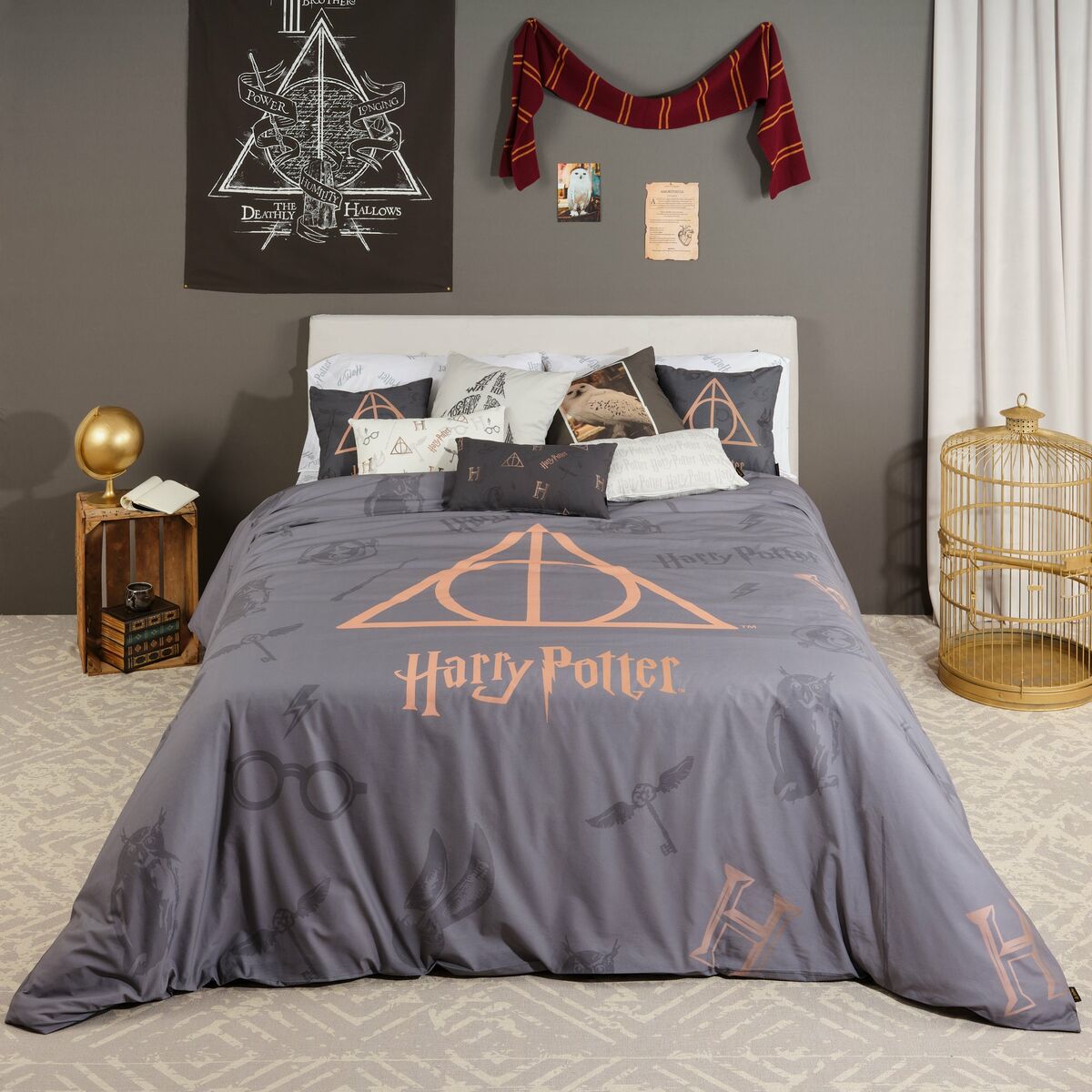 Nordic cover Harry Potter Deathly Hallows Multicolour 175 Threads 220 x 220 cm Double-6