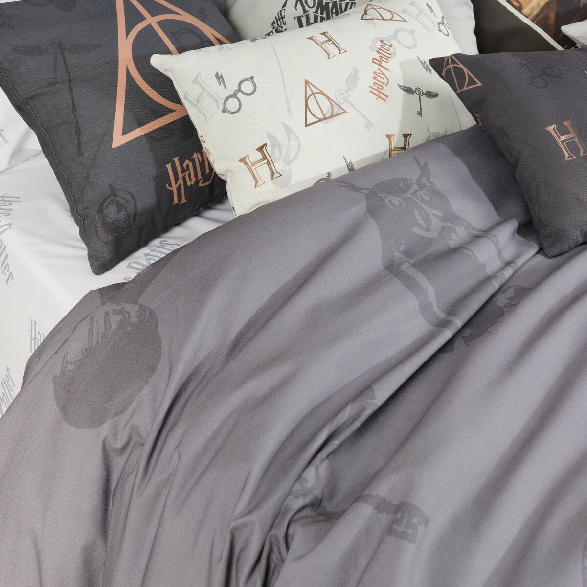 Nordic cover Harry Potter Deathly Hallows Multicolour 175 Threads 140 x 200 cm Single-4