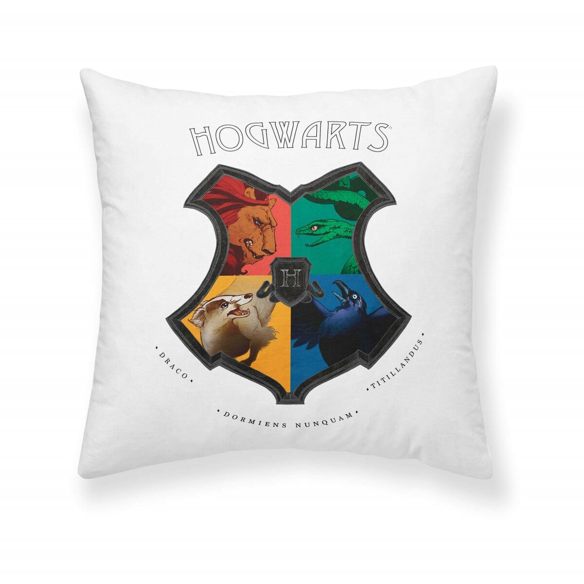 Cushion cover Harry Potter Shields White Multicolour 45 x 45 cm-0