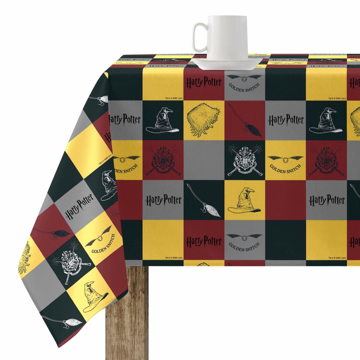 Stain-proof resined tablecloth Harry Potter Multicolour 250 x 150 cm-0