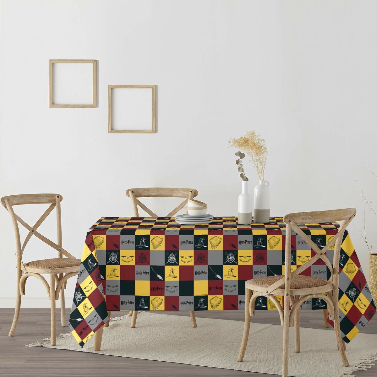 Stain-proof resined tablecloth Harry Potter Multicolour 250 x 150 cm-2