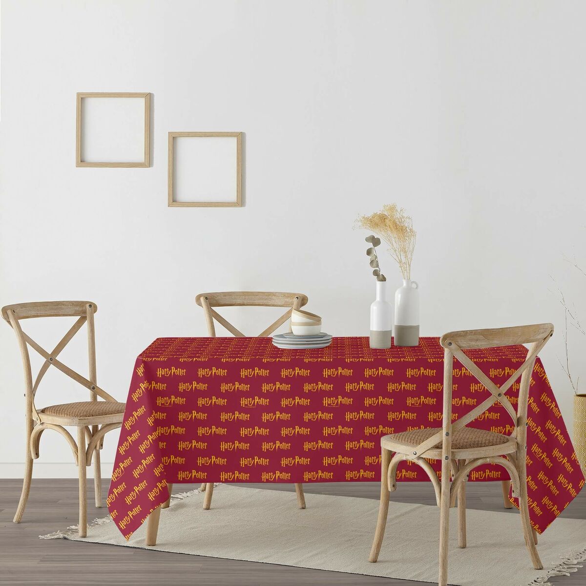 Stain-proof resined tablecloth Harry Potter Multicolour 150 x 150 cm-2