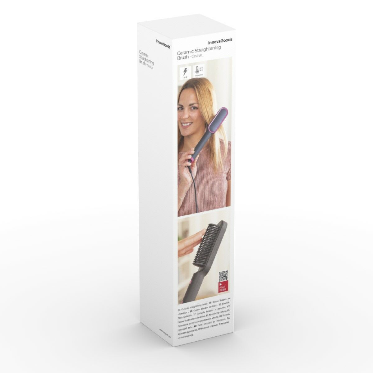 Ceramic Straightening Brush Cestrus InnovaGoods-1