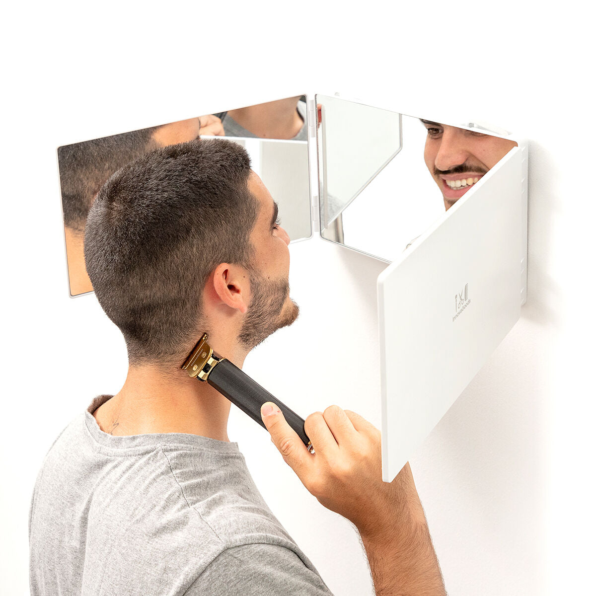 Bathroom Mirror with LED Light and 360º Vision SelfKut InnovaGoods-7