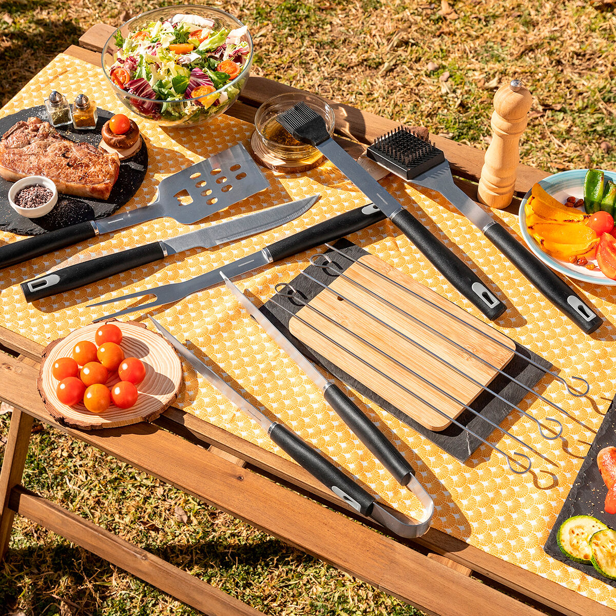 BBQ Utensils Kit with Case BBSet InnovaGoods 12 Pieces-11