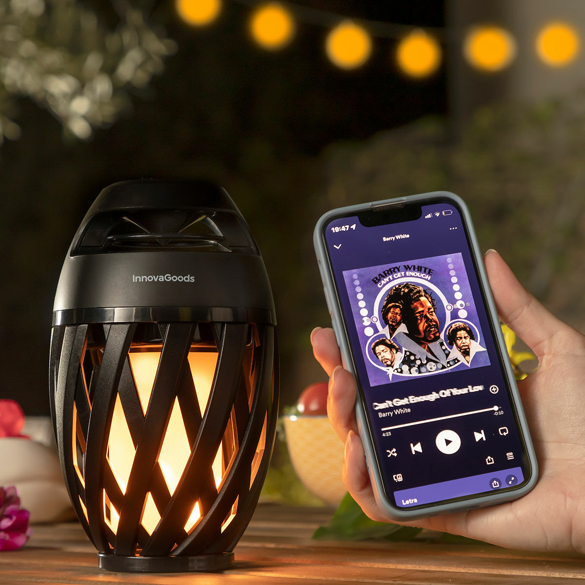 Wireless Speaker with Flame Effect LED Spekkle InnovaGoods-13