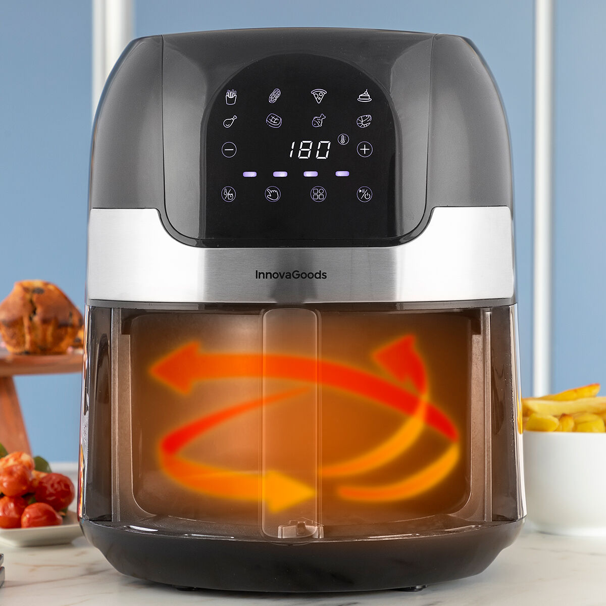 Air Fryer InnovaGoods Fryinn 3500 Black 1400 W 3,5 L Stainless steel-14