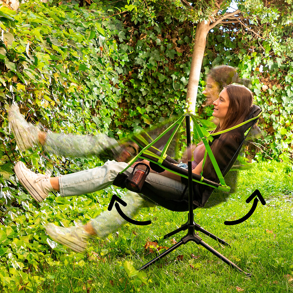 Folding Camping Chair with Swing Kamprock InnovaGoods-11