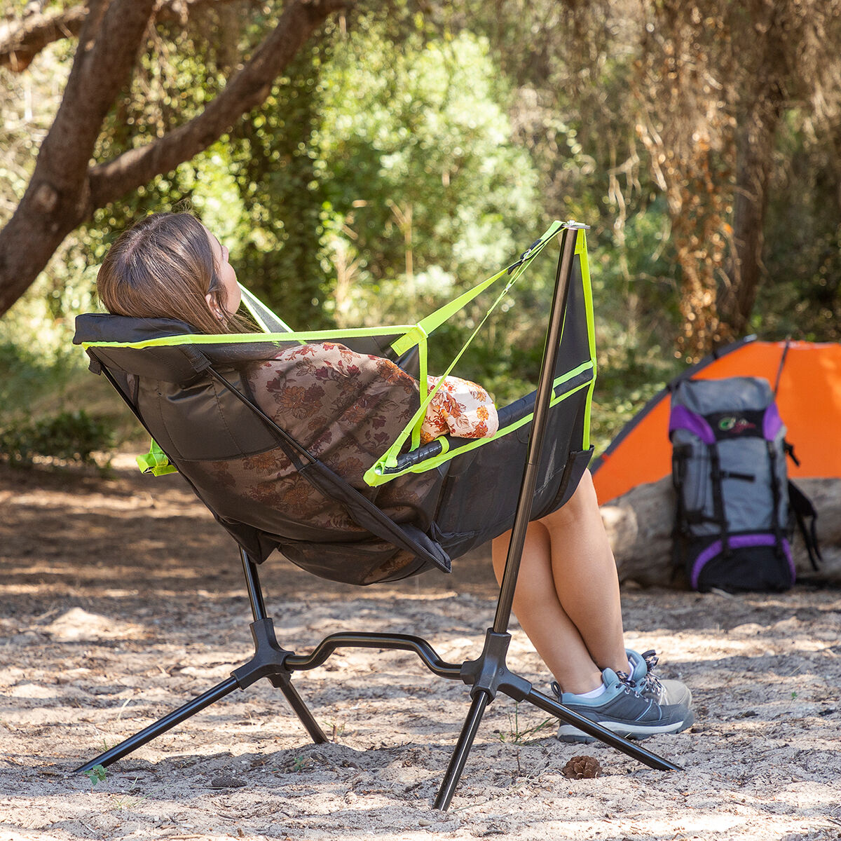 Folding Camping Chair with Swing Kamprock InnovaGoods-9