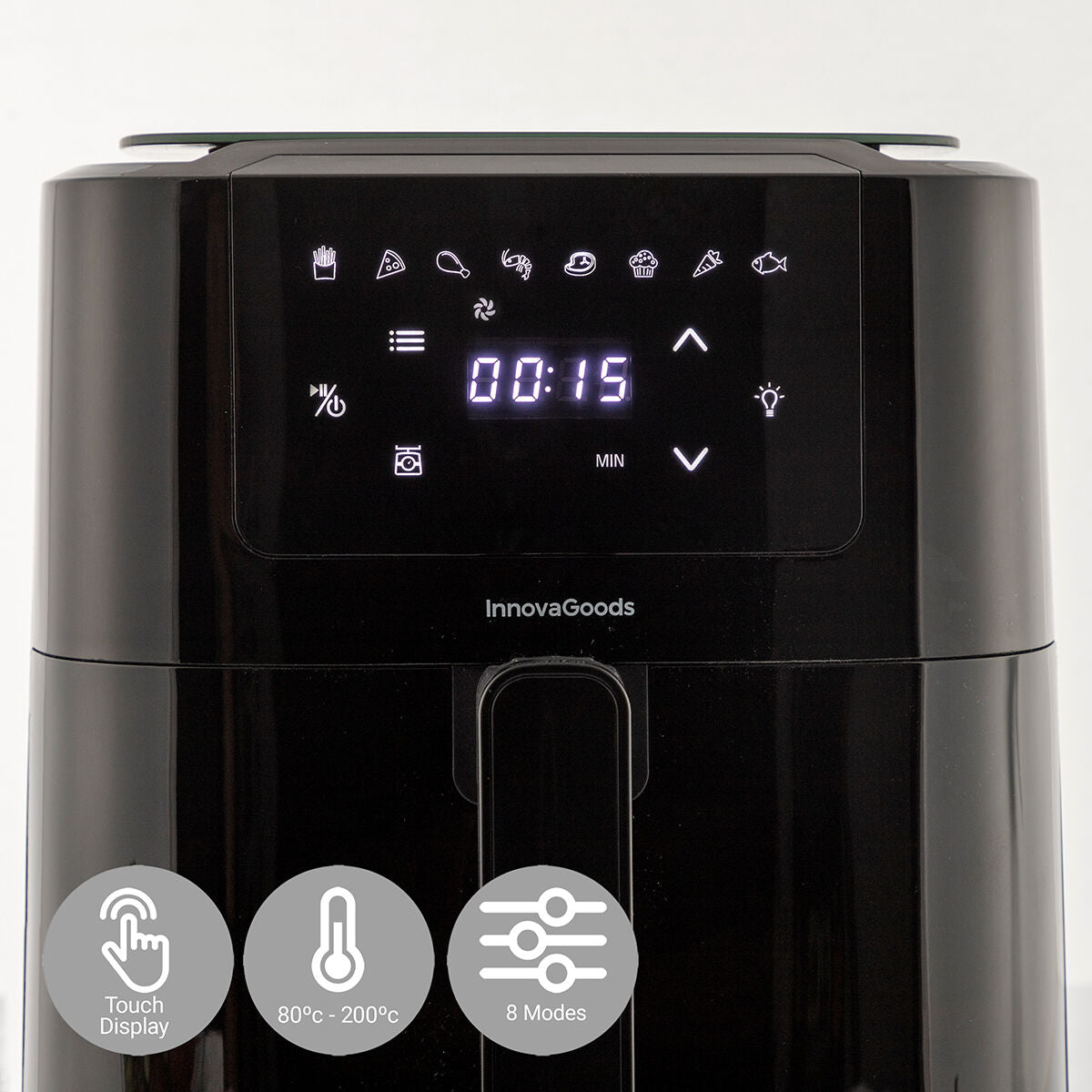 Air Fryer with Weighing Scale InnovaGoods Fryinn Balance 5000 Black 1500 W 5 L Stainless steel-14