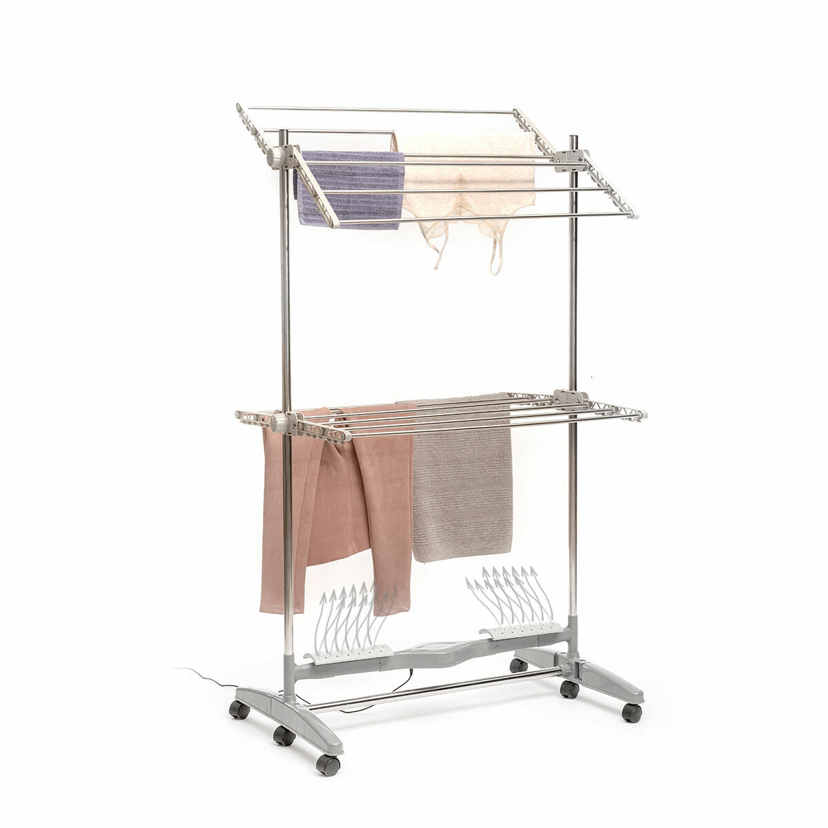 Foldable Electric Drying Rack with Natural Airflow Dryllon InnovaGoods 24 W 12 Bars-5