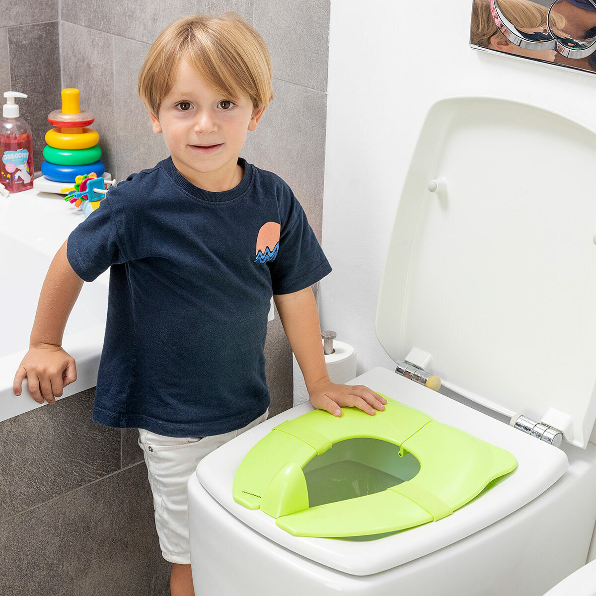 Folding Toilet Seat Reducer for Children Foltry InnovaGoods-0