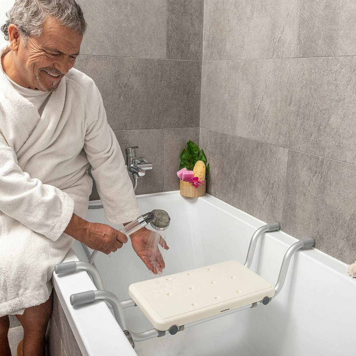 2-in-1 Non-slip Bathtub Seat Seburett InnovaGoods-12