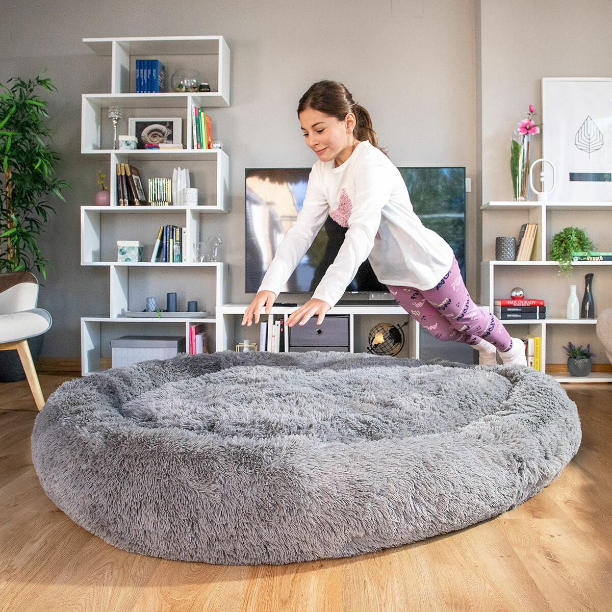 Human Dog Bed XXL InnovaGoods Grey-10