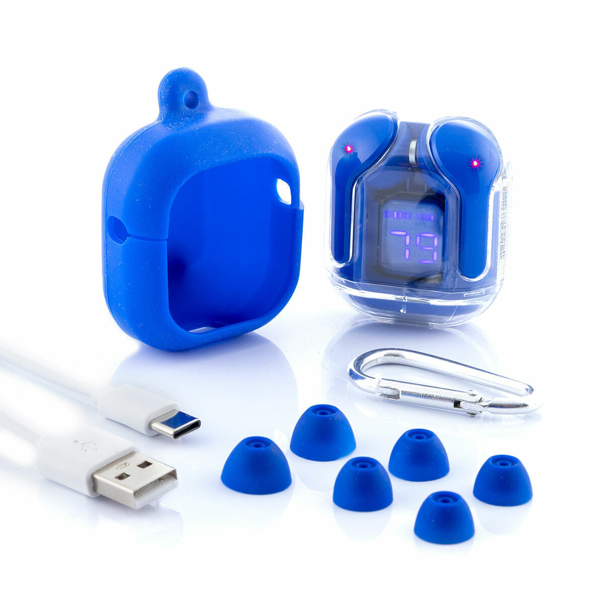 Wireless Earphones with Charging Case Blue InnovaGoods-2