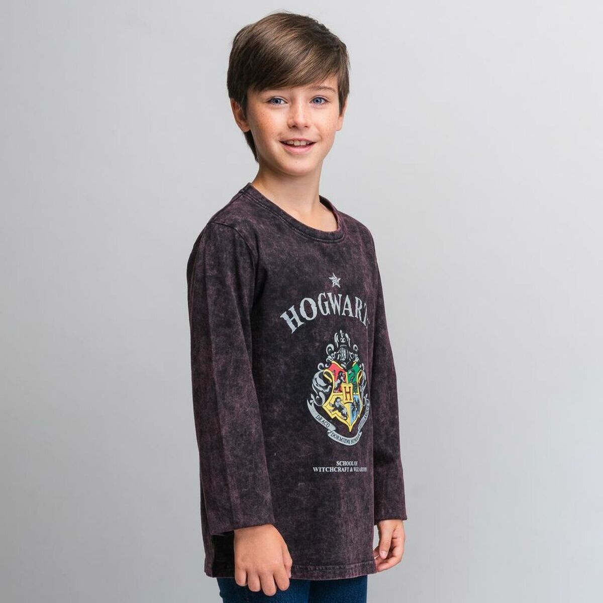 Children’s Long Sleeve T-Shirt Harry Potter Grey Dark grey-3