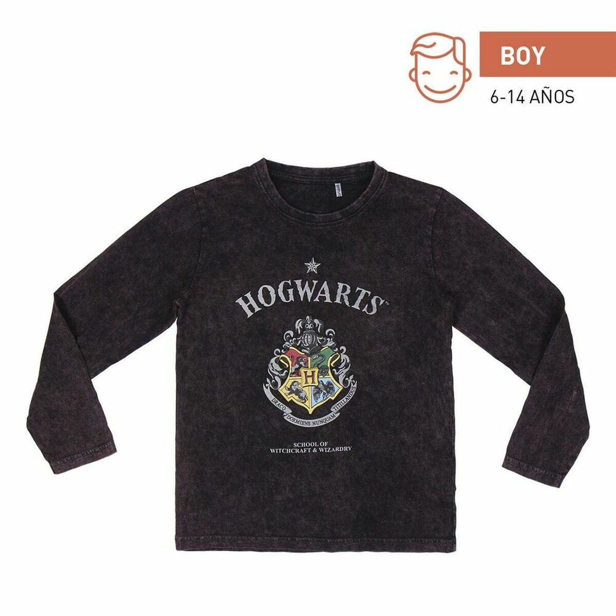 Children’s Long Sleeve T-Shirt Harry Potter Grey Dark grey-1