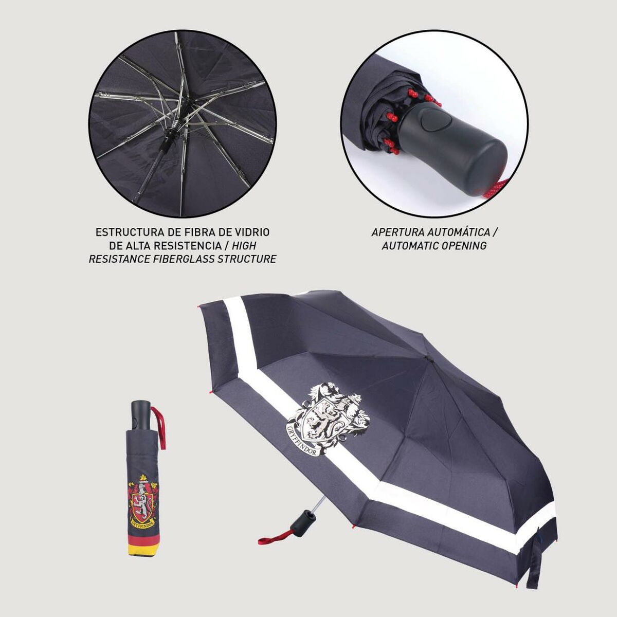 Foldable Umbrella Harry Potter 97 cm Black-3