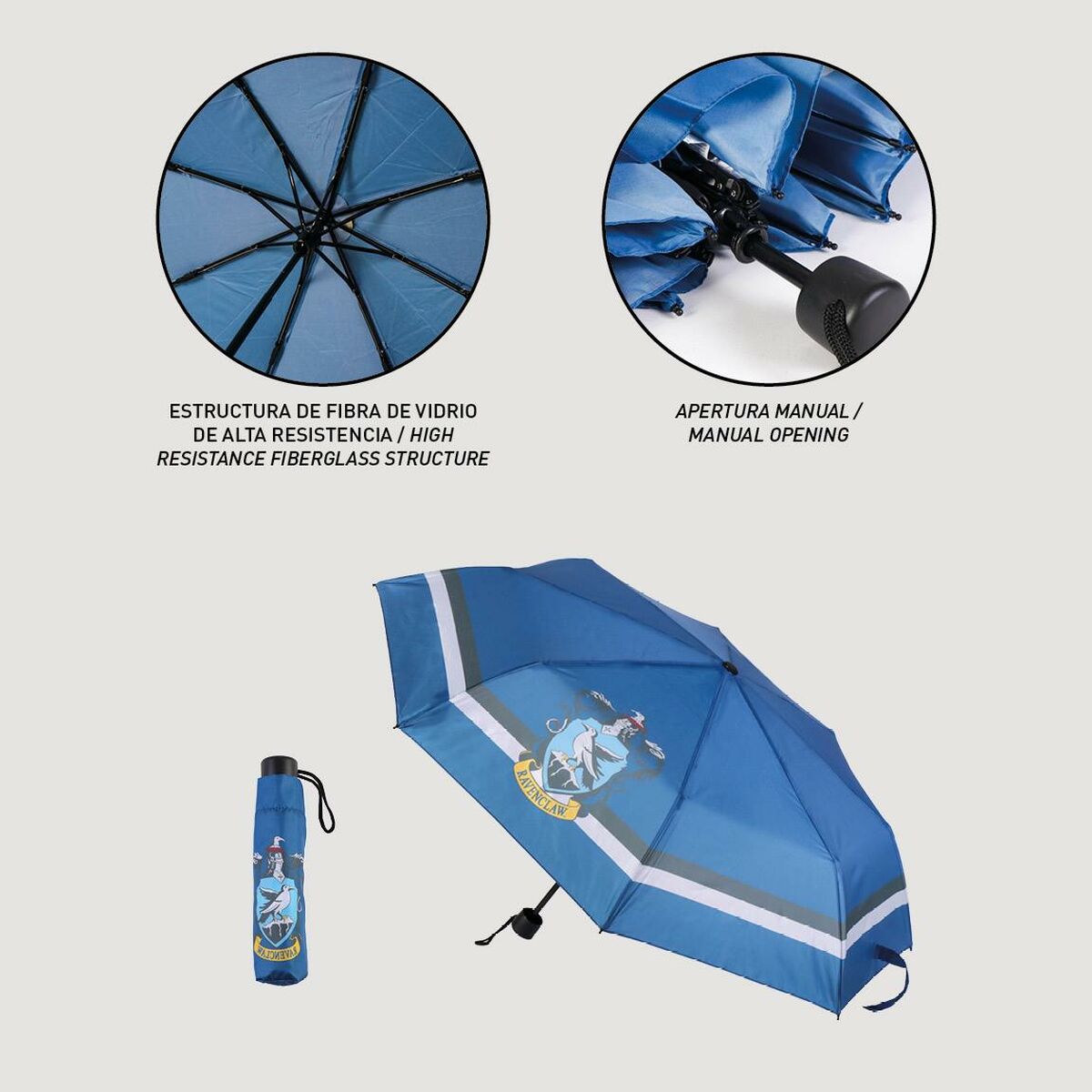 Foldable Umbrella Harry Potter Ravenclaw Blue 53 cm-3