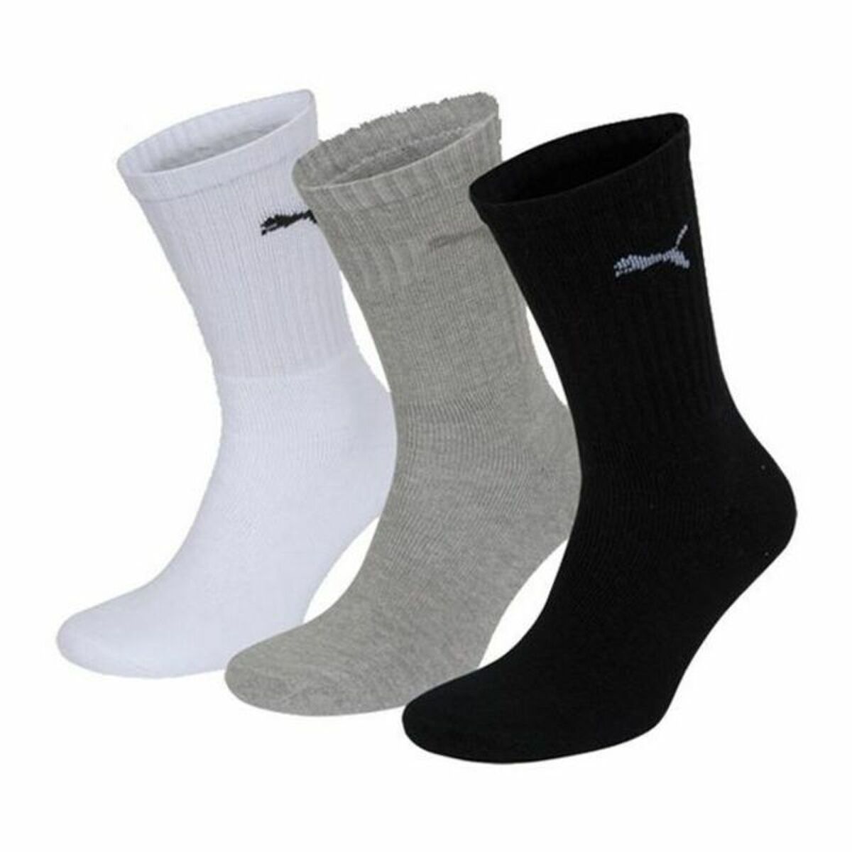 Sports Socks Puma SPORT (3 pairs) White Grey Black Multicolour-0