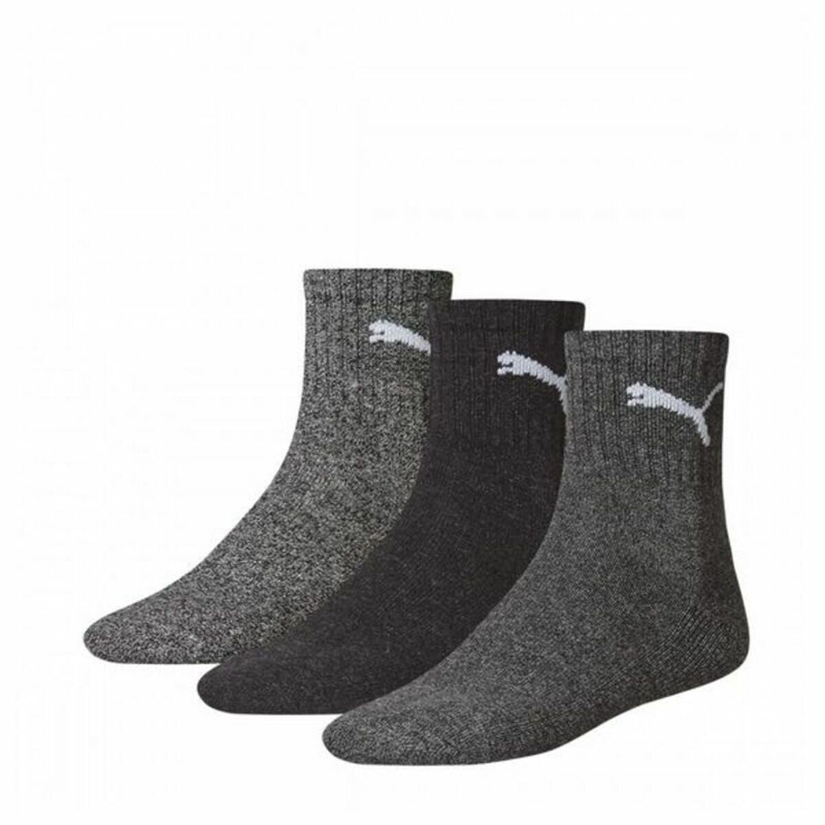 Sports Socks Puma SHORT CREW (3 Pairs) Grey-0