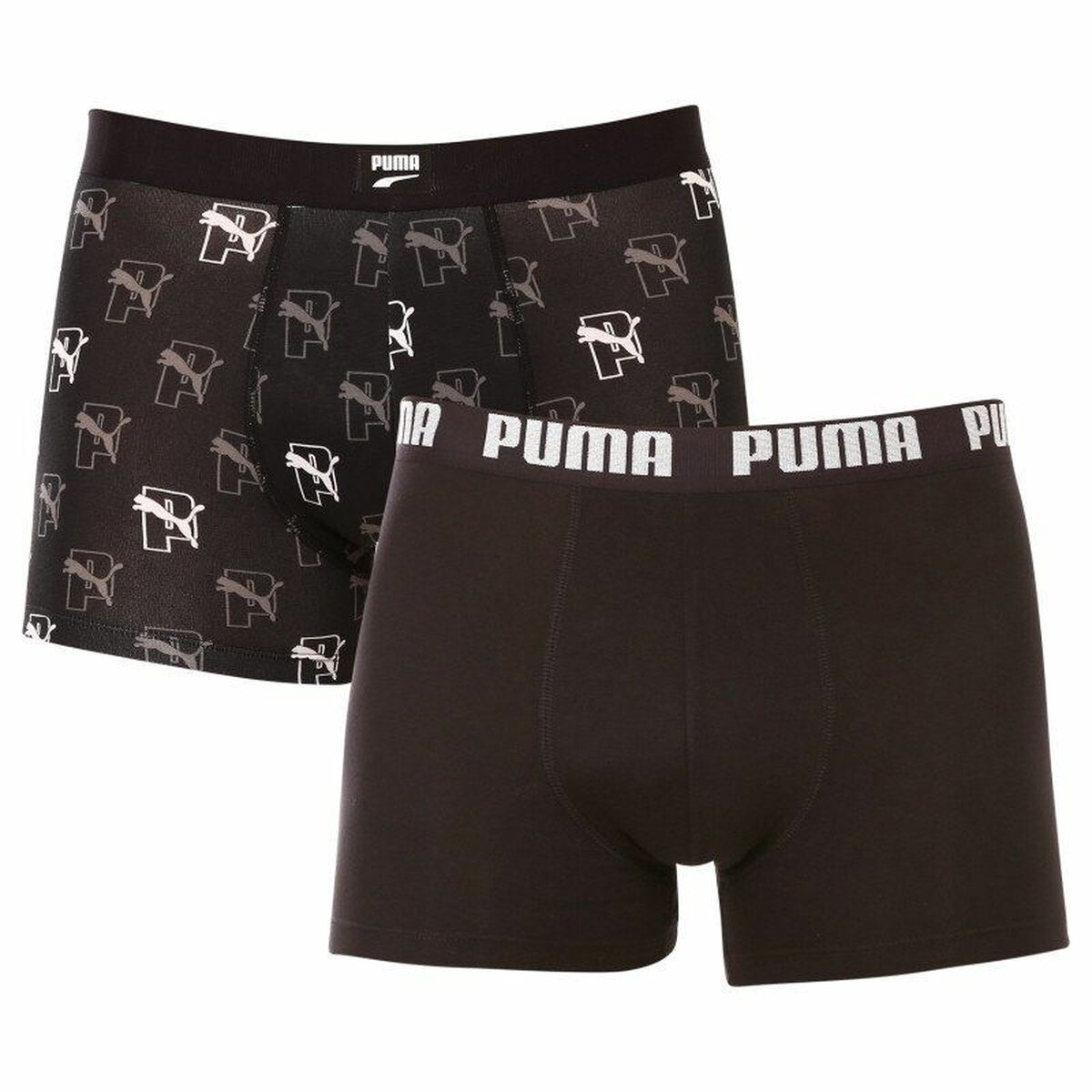 Men's Boxer Shorts Puma Cat Aop 2 Units Black-0