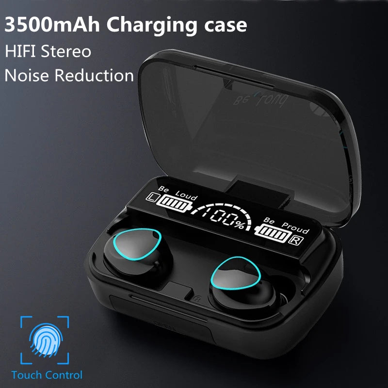 FNTWIF 3500mAh TWS Wireless Earphones Bluetooth Noise Canceling earbuds Stereo Headphones LED Display Sports Headset With Mic