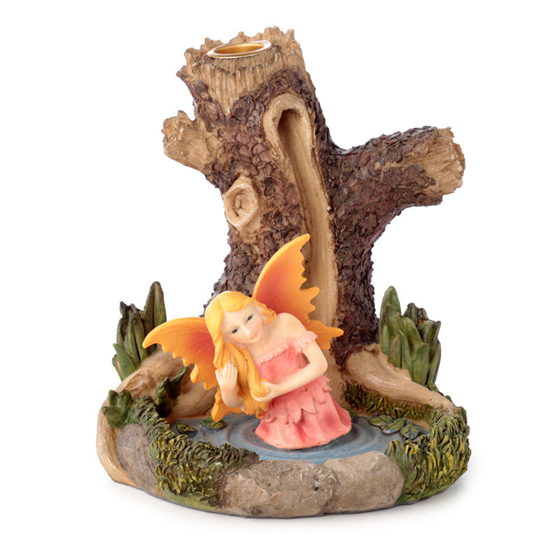 Backflow Incense Burner - Ancient Tree Fairy Lake  BACK62-0